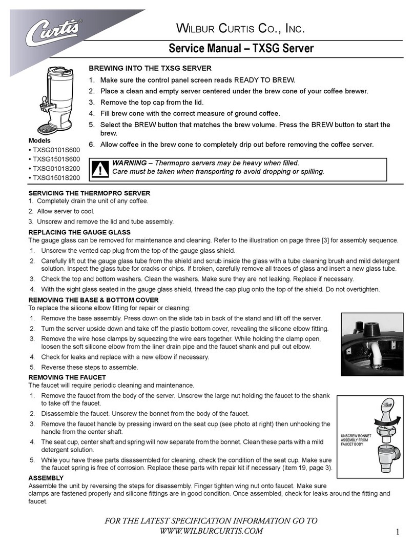 Curtis TXSG0101S600 Service manual