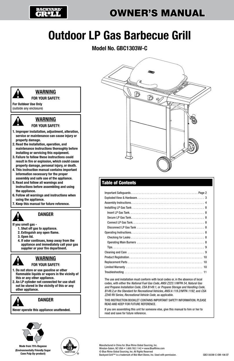 Backyard GBC1303W-C User manual