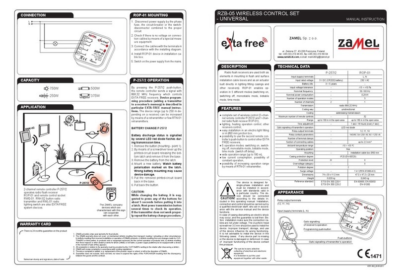 Zamel RZB-05 User manual