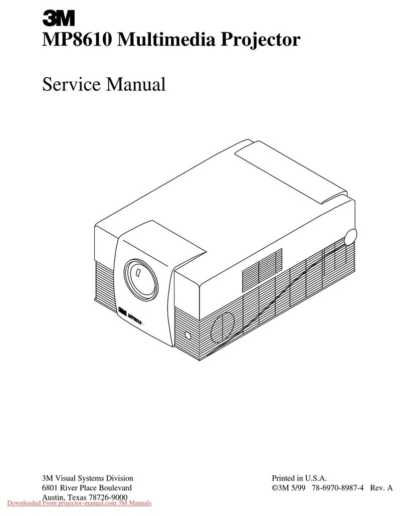 3M Multimedia Projector MP8610 User manual