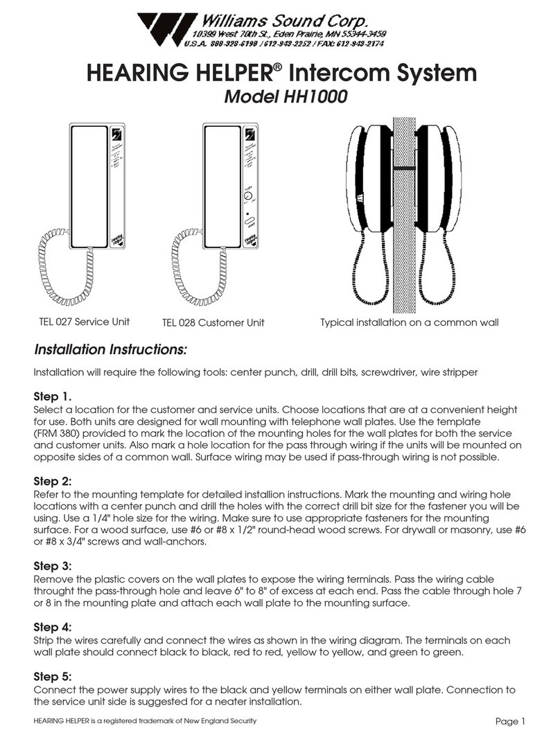 Williams Sound HH1000 User manual