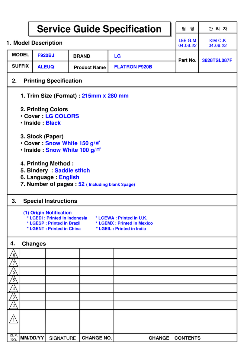 LG Flatron F920B User manual