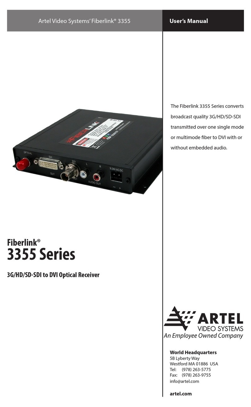 Artel Fiberlink 3355 Series user manual