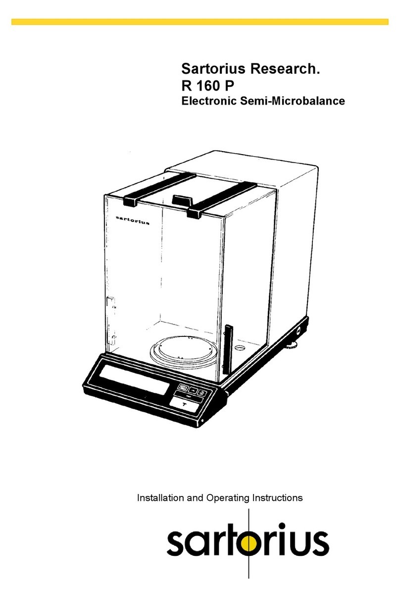 Sartorius R 160 P User manual