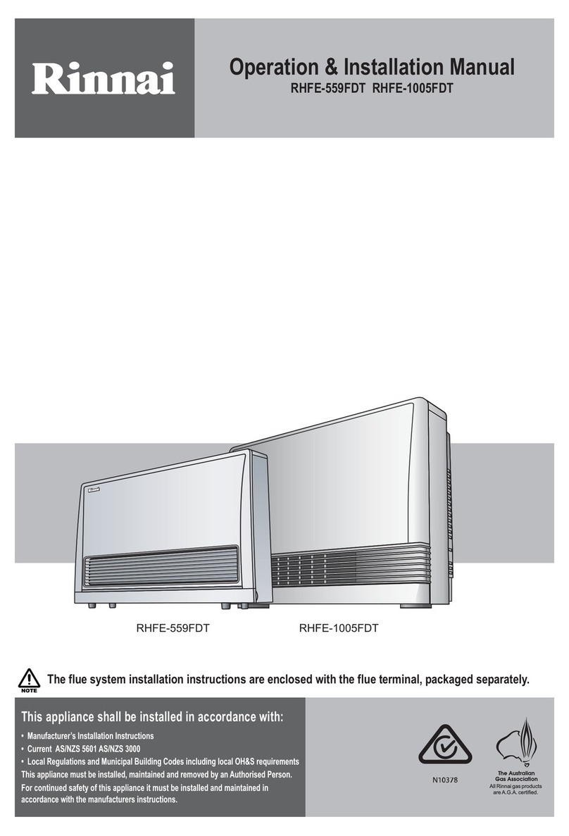 Rinnai RHFE-559FDT / FT Operation & installation manual