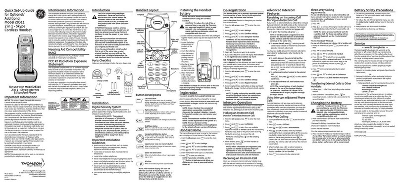 GE 28310 Setup guide