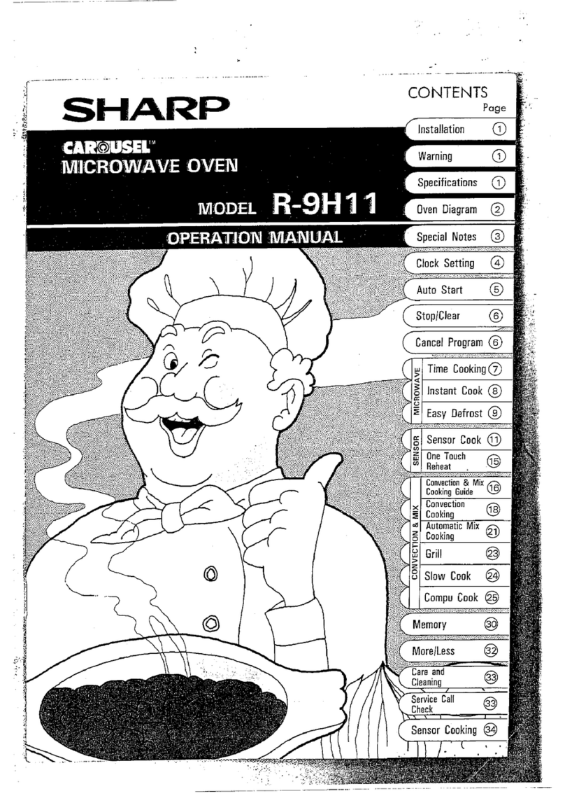 Sharp R-9H11 User manual