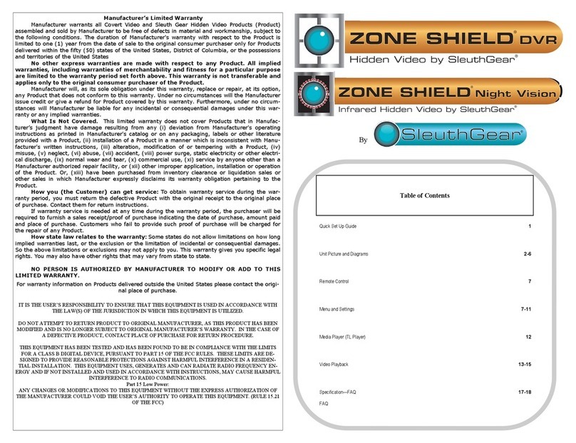 SleuthGear Zone Shield Quick setup guide