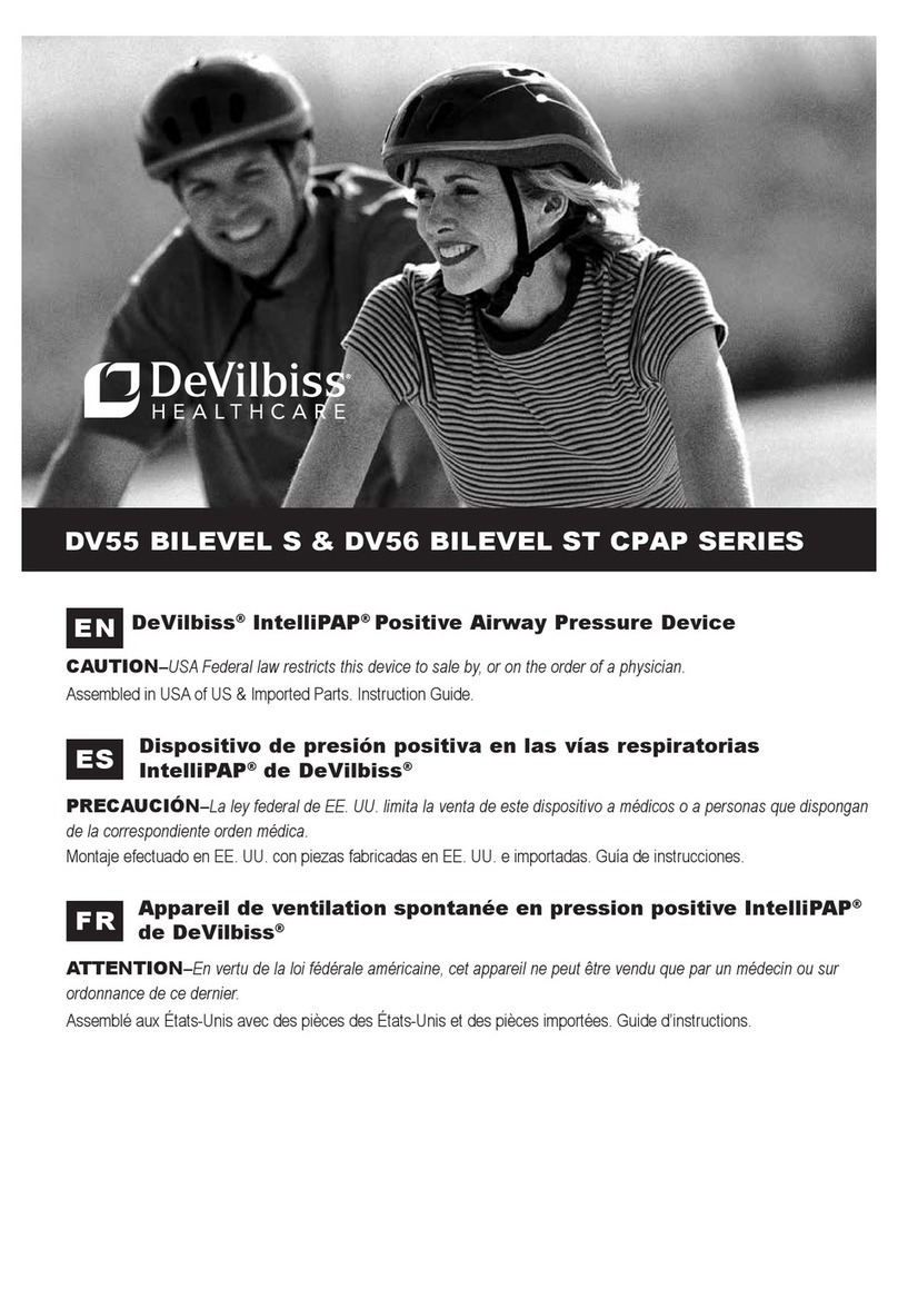 DeVilbiss IntelliPAP DV55 Bilevel S CPAP Series User manual