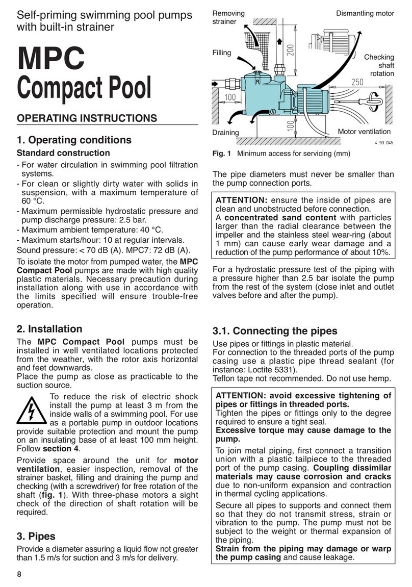 Calpeda MPC Compact Pool operating instructions