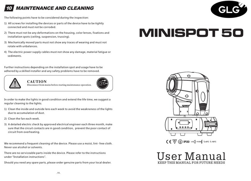 GLG MINISPOT 50 User manual