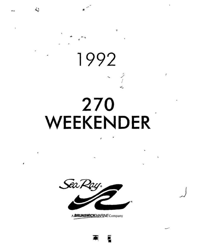 Sea Ray 1992 270 Weekender manual