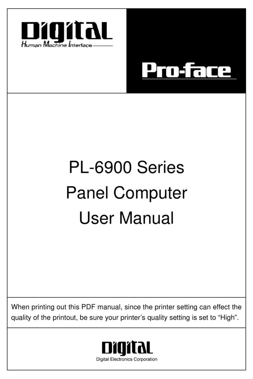 Digital Electronics Corporation Pro-Face PL-6900 Series user manual