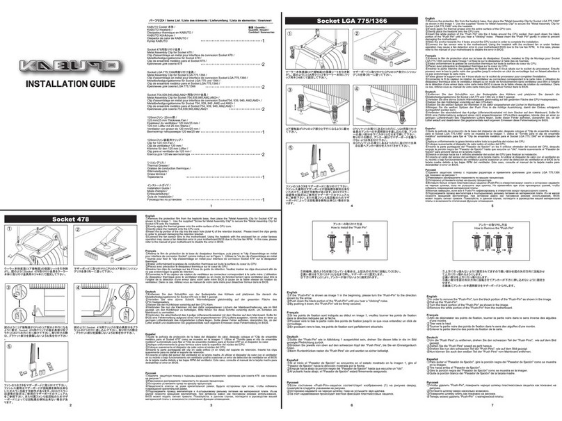 Scythe Kabuto Socket 478 User manual