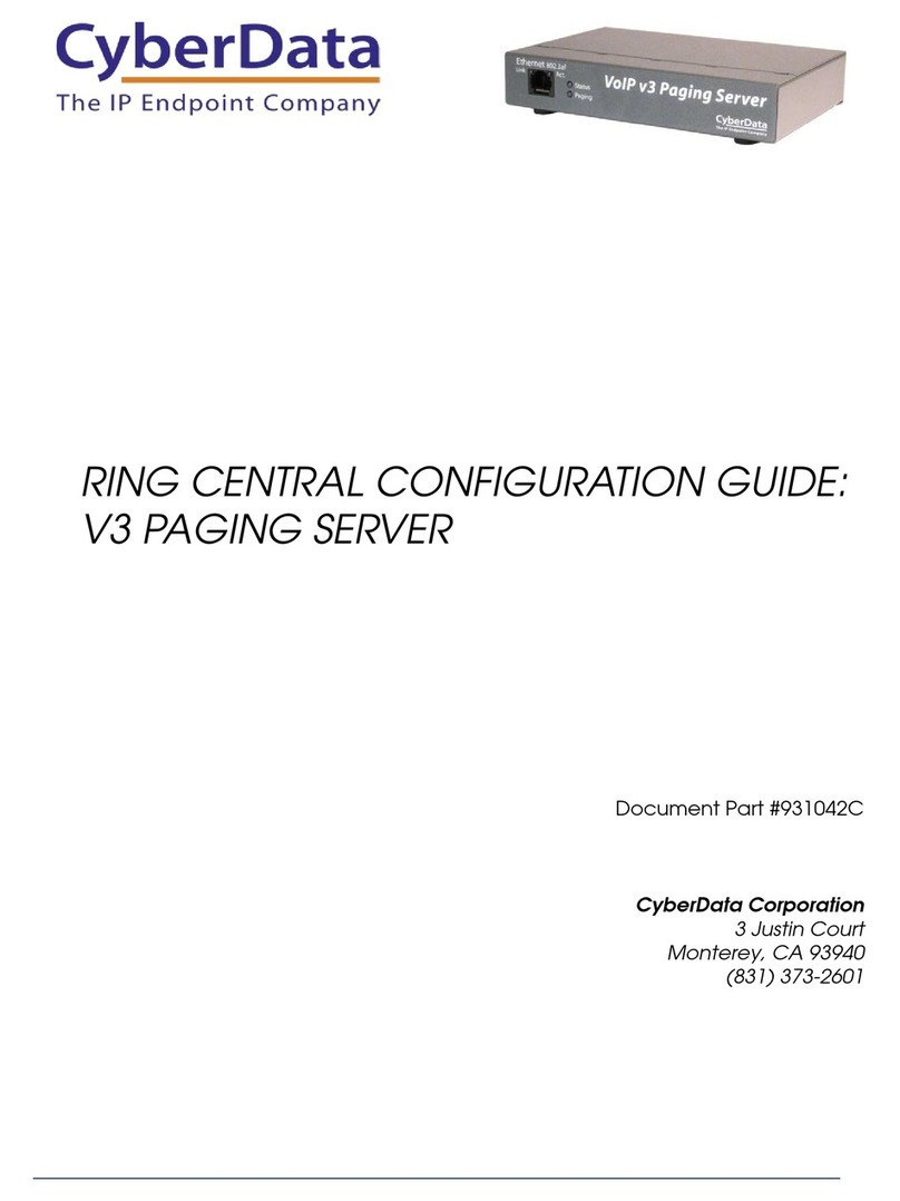 CyberData V3 Keypad User manual