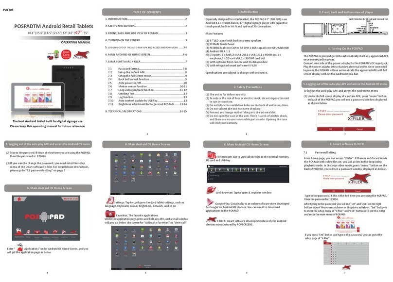 Pospad PD470T User manual