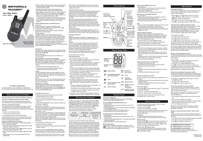 Motorola FV750 series User manual