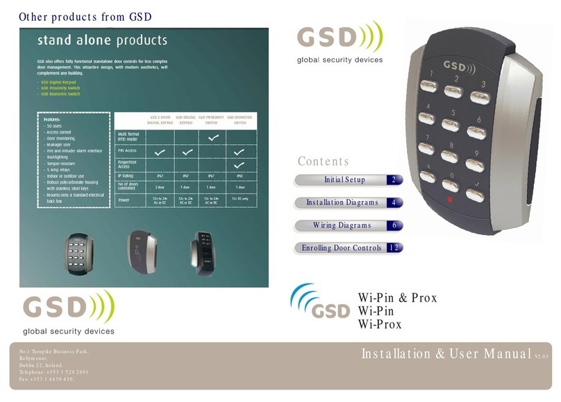 GSD Wi-Pin & Prox Installation & user manual