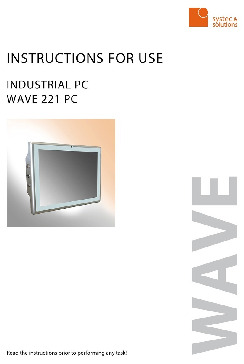 Systec & Solutions WAVE 221 PC Instructions for use & warranty