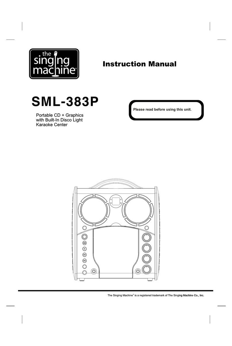 The Singing Machine SML-383P User manual