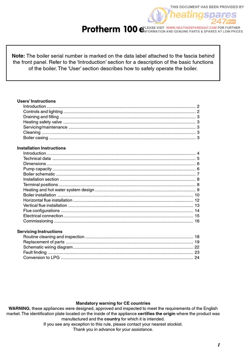 Protherm 100 User manual Protherm 100 User manual