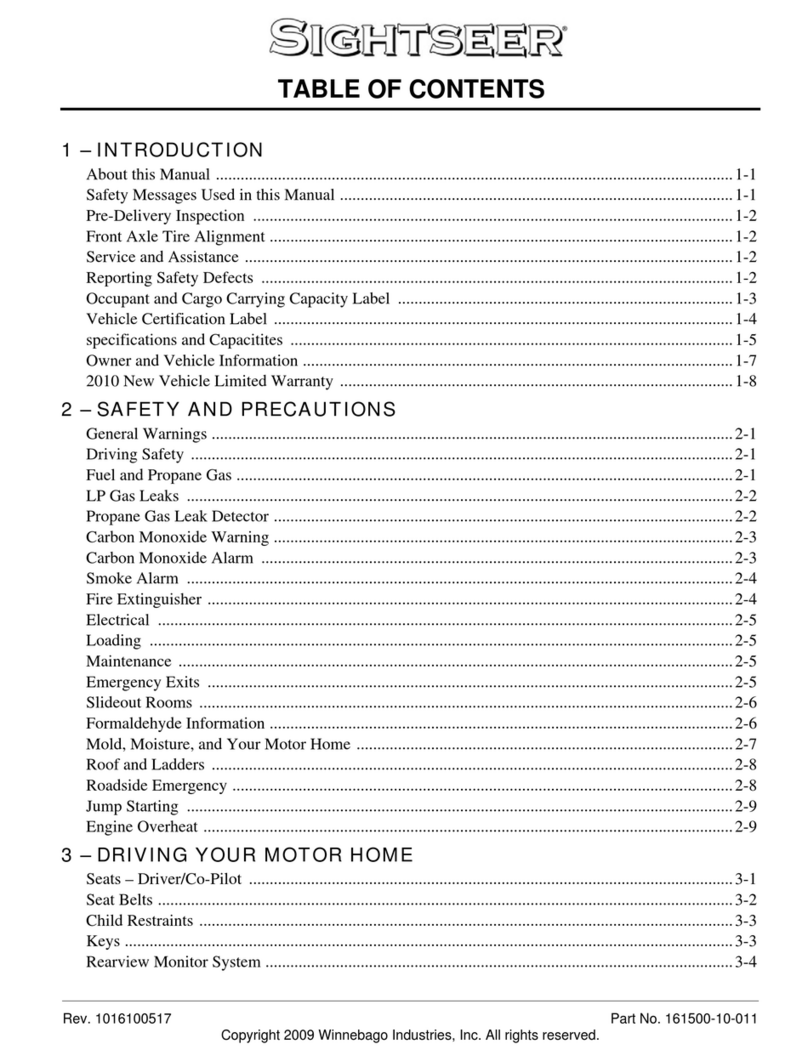 Winnebago Sightseer 34M User manual