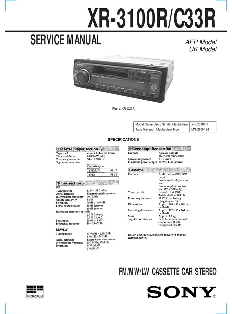 Sony XR-3100R User manual