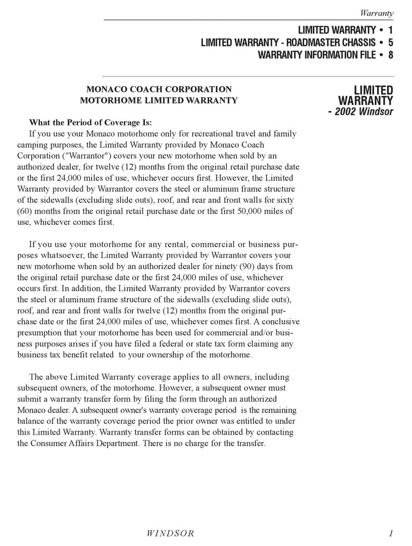 Windsor Monaco owner's manual
