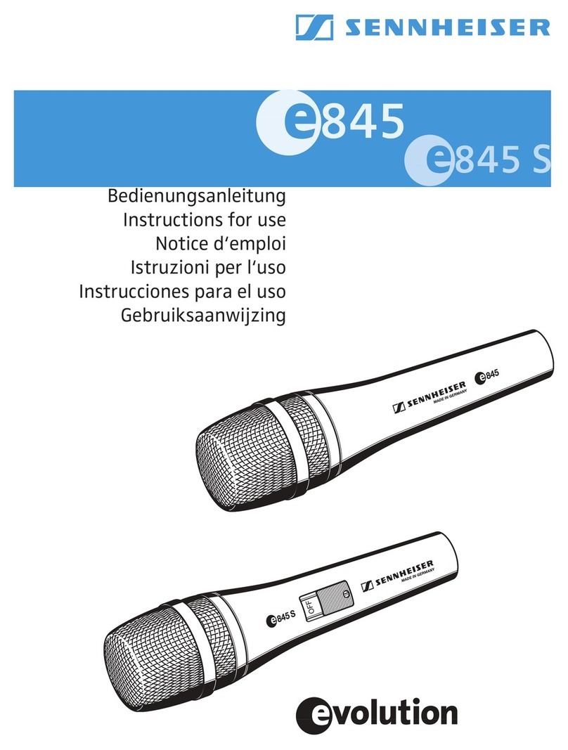 Sennheiser Evolution E 845 Installation instructions Sennheiser Evolution E 845 Installation instructions