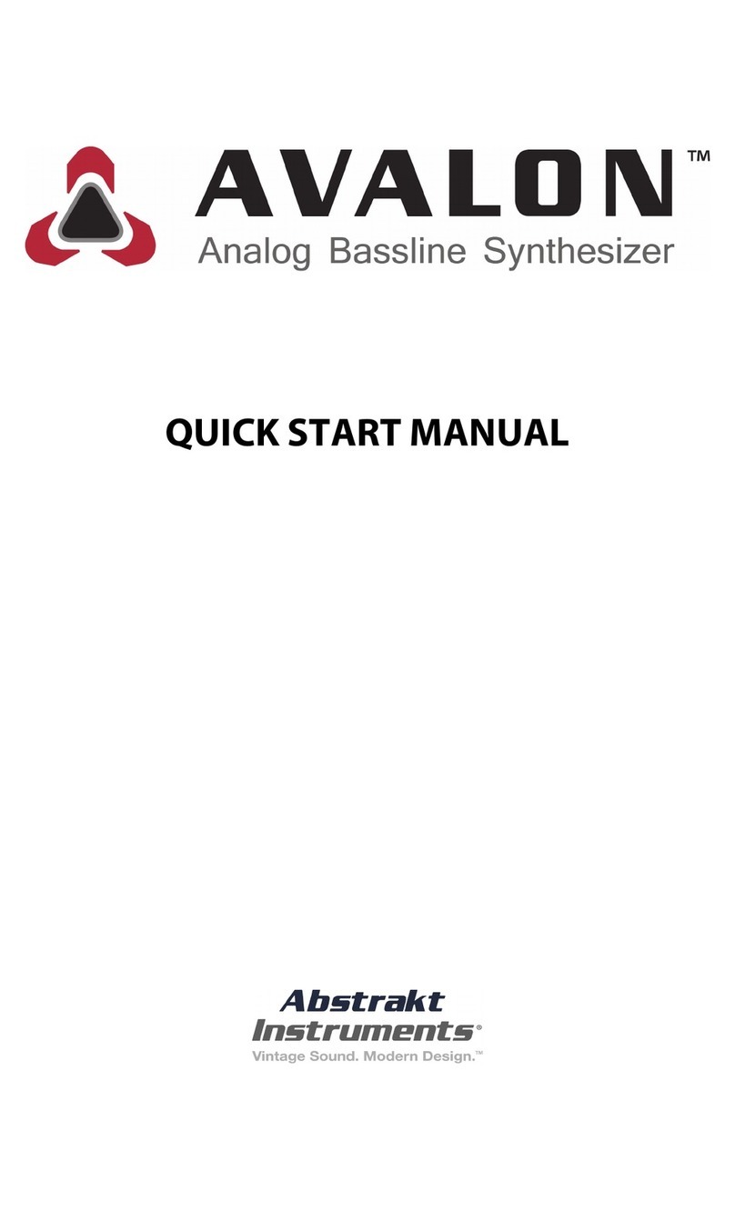 Abstract Instruments AVALON Quick start manual
