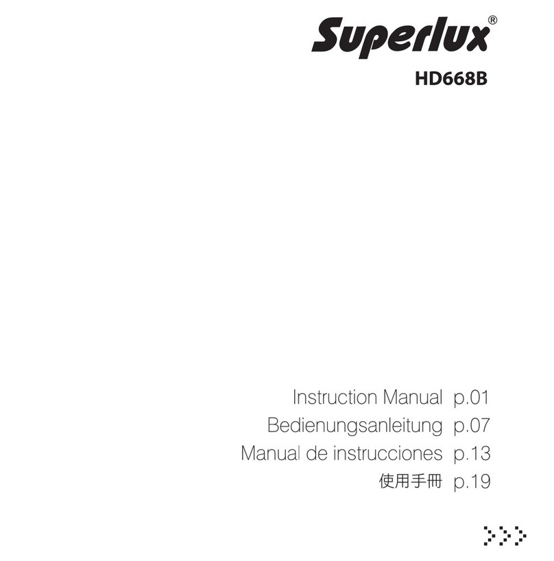 Superlux HD668B User manual