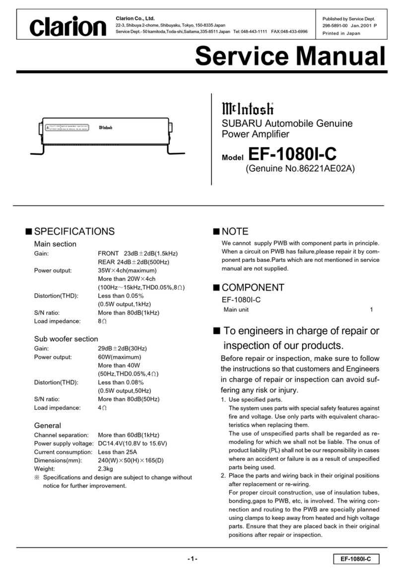 Clarion EF-1080I-C User manual