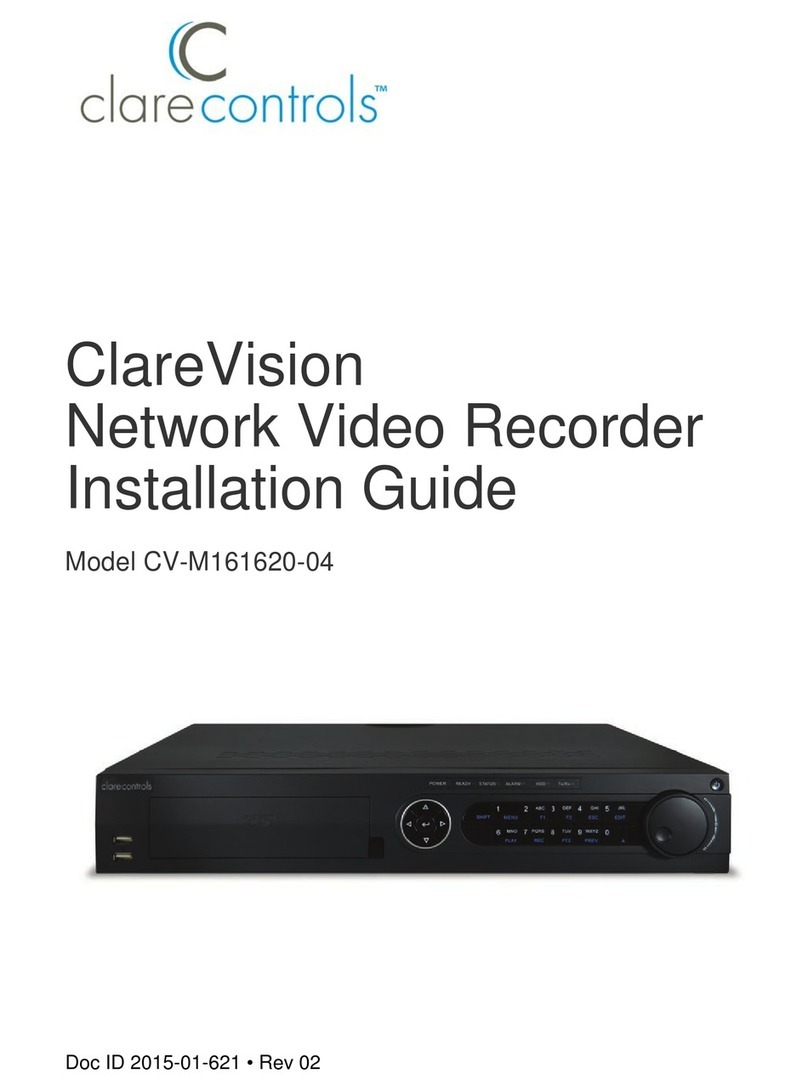 Clare Controls ClareVision CV-M161620-04 User manual Clare Controls ClareVision CV-M161620-04 User manual