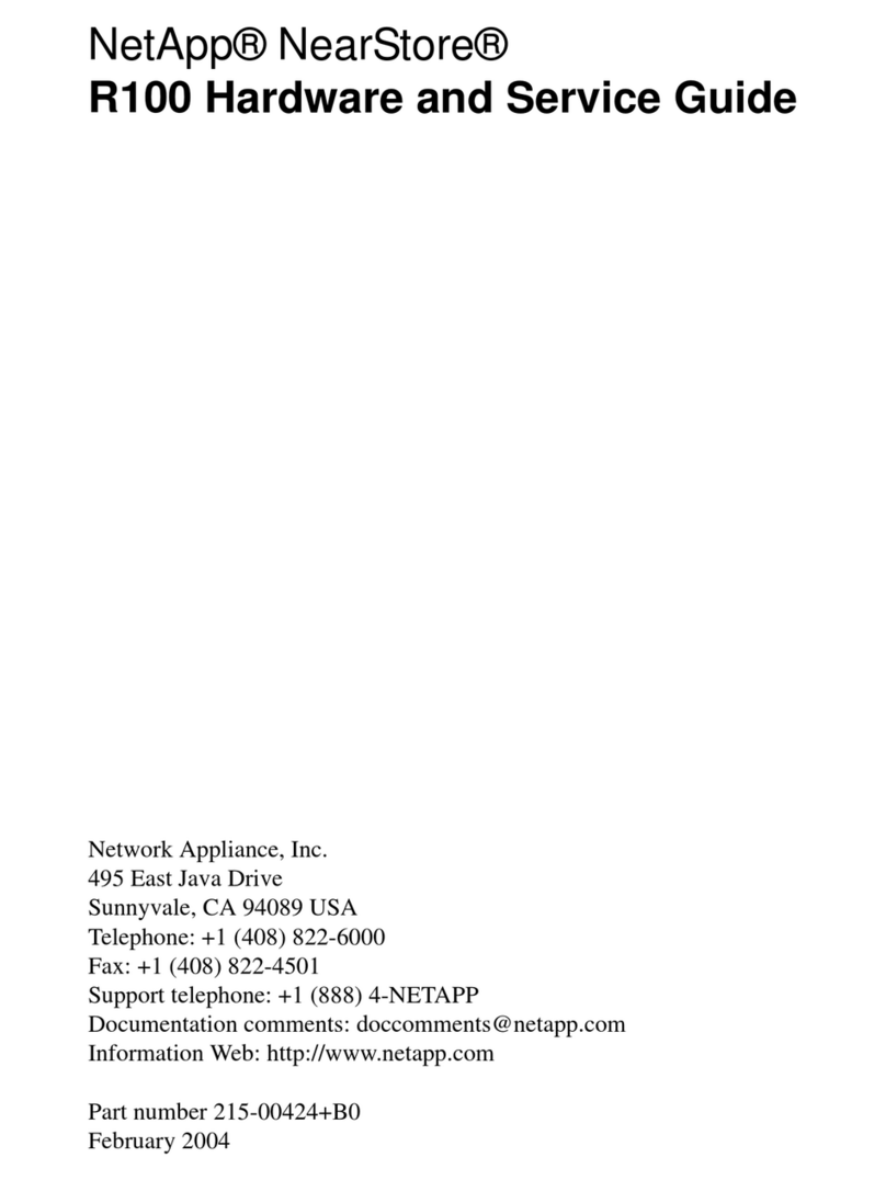 NetApp NearStore R100 User manual