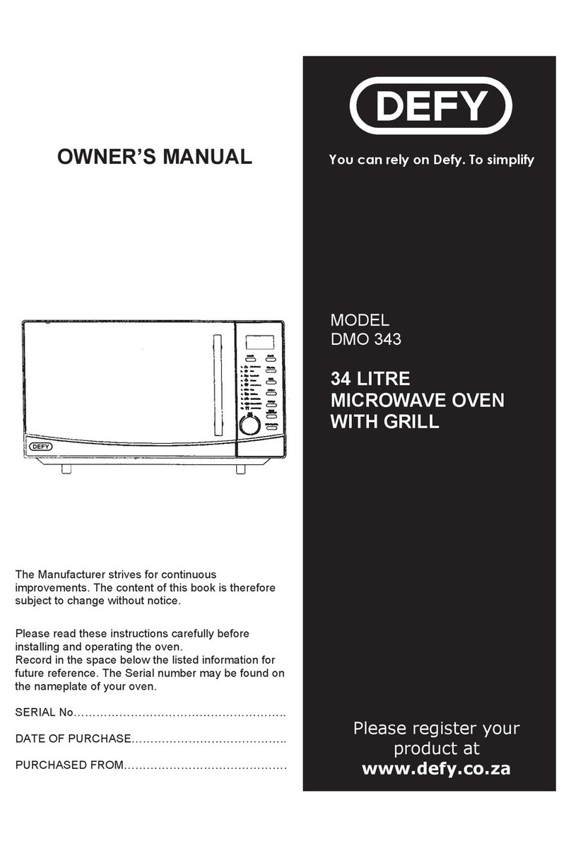 Defy DMO 343 User manual