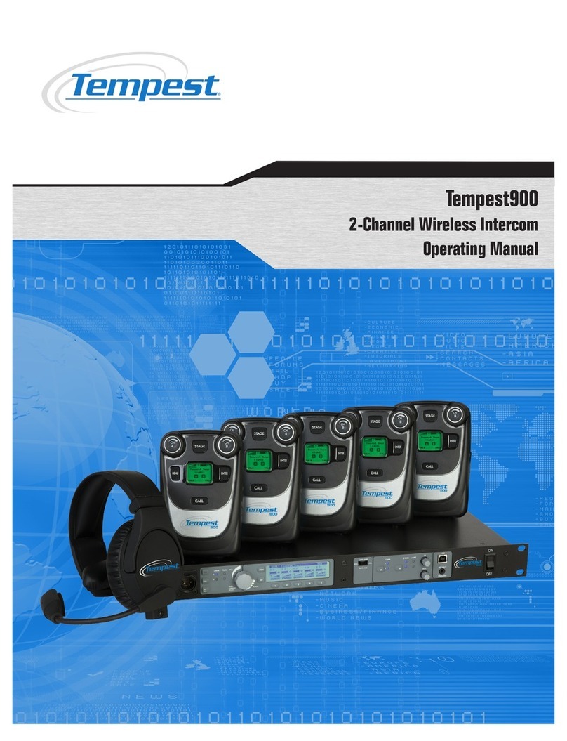 Tempest 900 operating manual