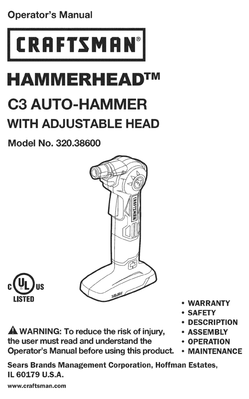 Craftsman Hammerhead 320.38600 Operator's manual Craftsman Hammerhead 320.38600 Operator's manual