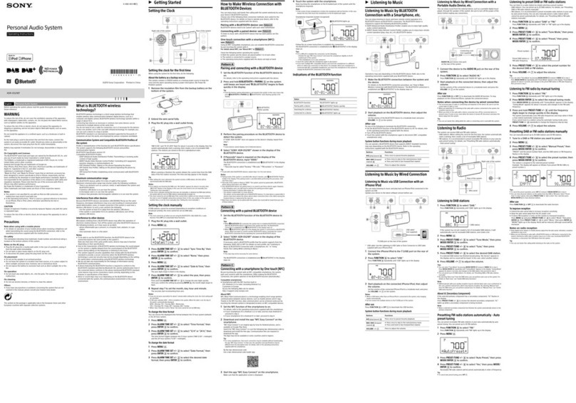 Sony DAB operating instructions