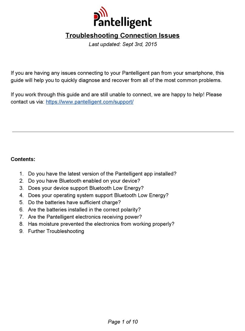 Pantelligent The Pan troubleshooting manual