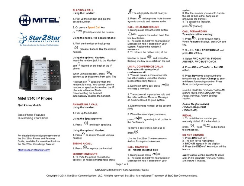 Mitel OfficeConnect 5340 Instruction manual