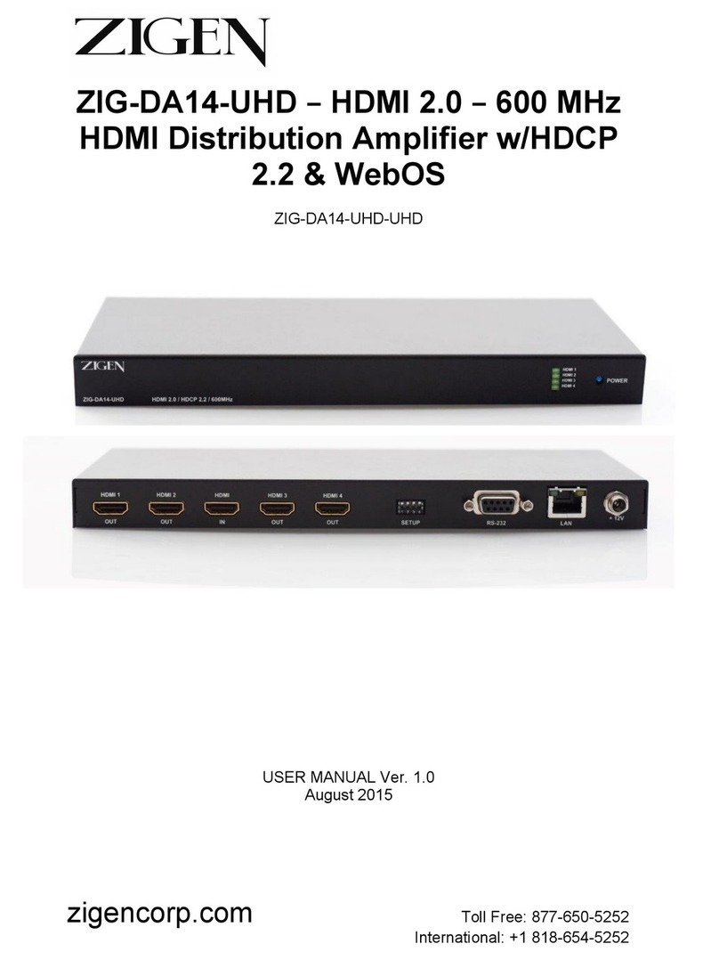 Zigen ZIG-DA14-UHD-UHD user manual