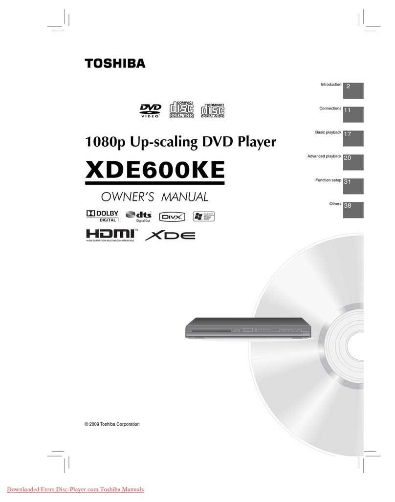 Toshiba XDE600KE owner's manual