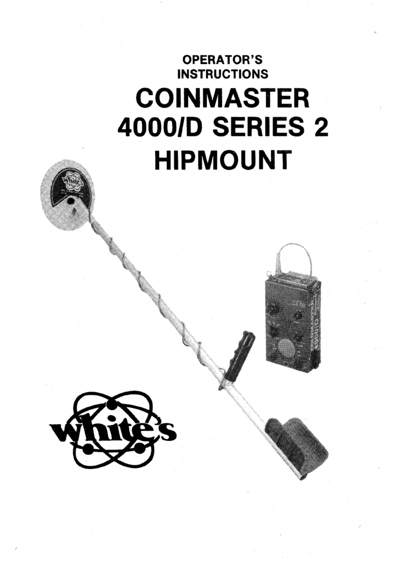 Whites Coinmaster 400 Series 2 Operator instructions