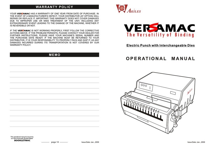 Akiles Versamac Operational manual