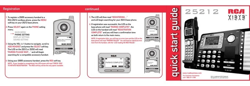 RCA 25212 ViSys quick start guide