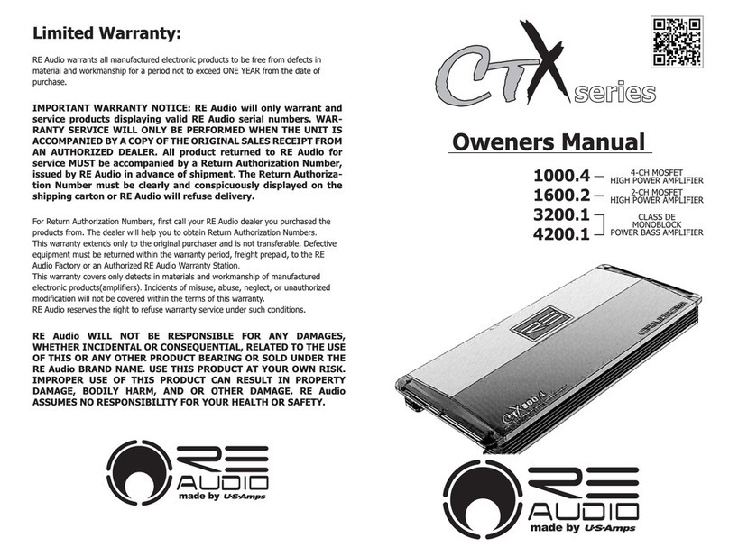 RE Audio 1000.4 User manual