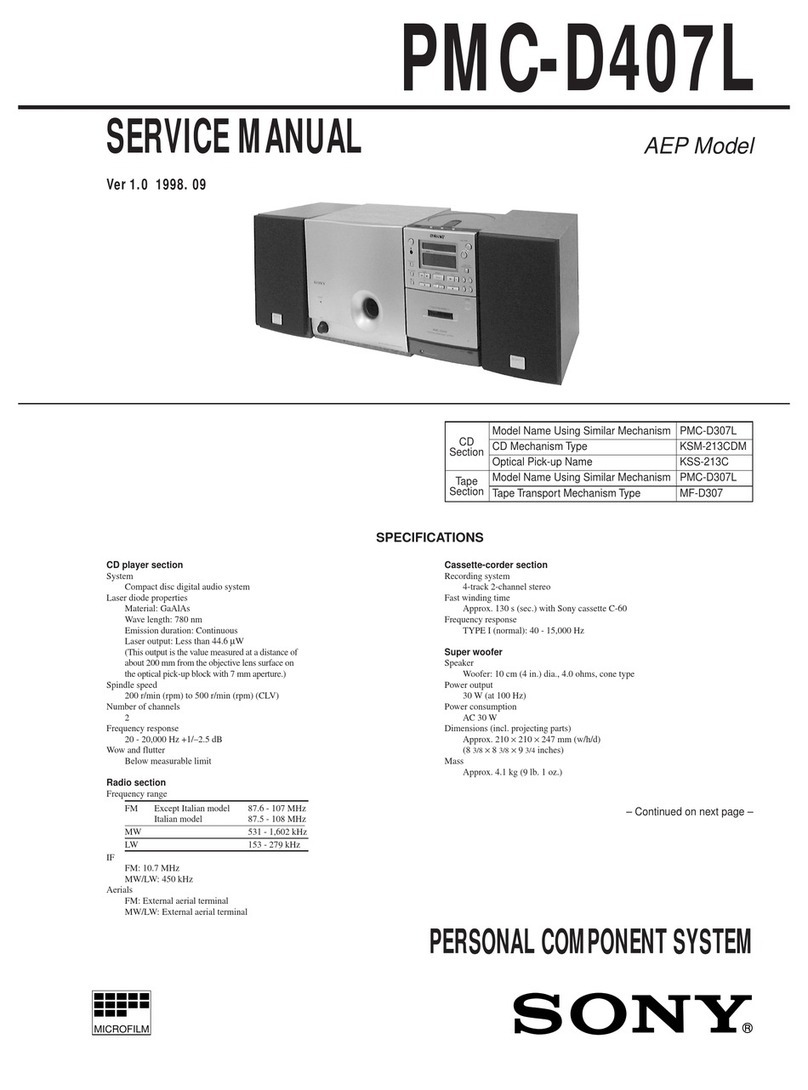 Sony PMC-D407L User manual