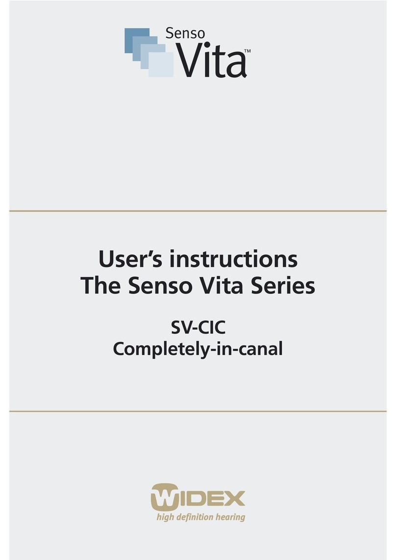 Widex SV-CIC User instructions