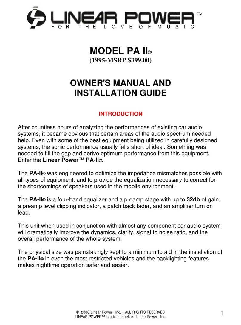 Linear Power PA II User manual