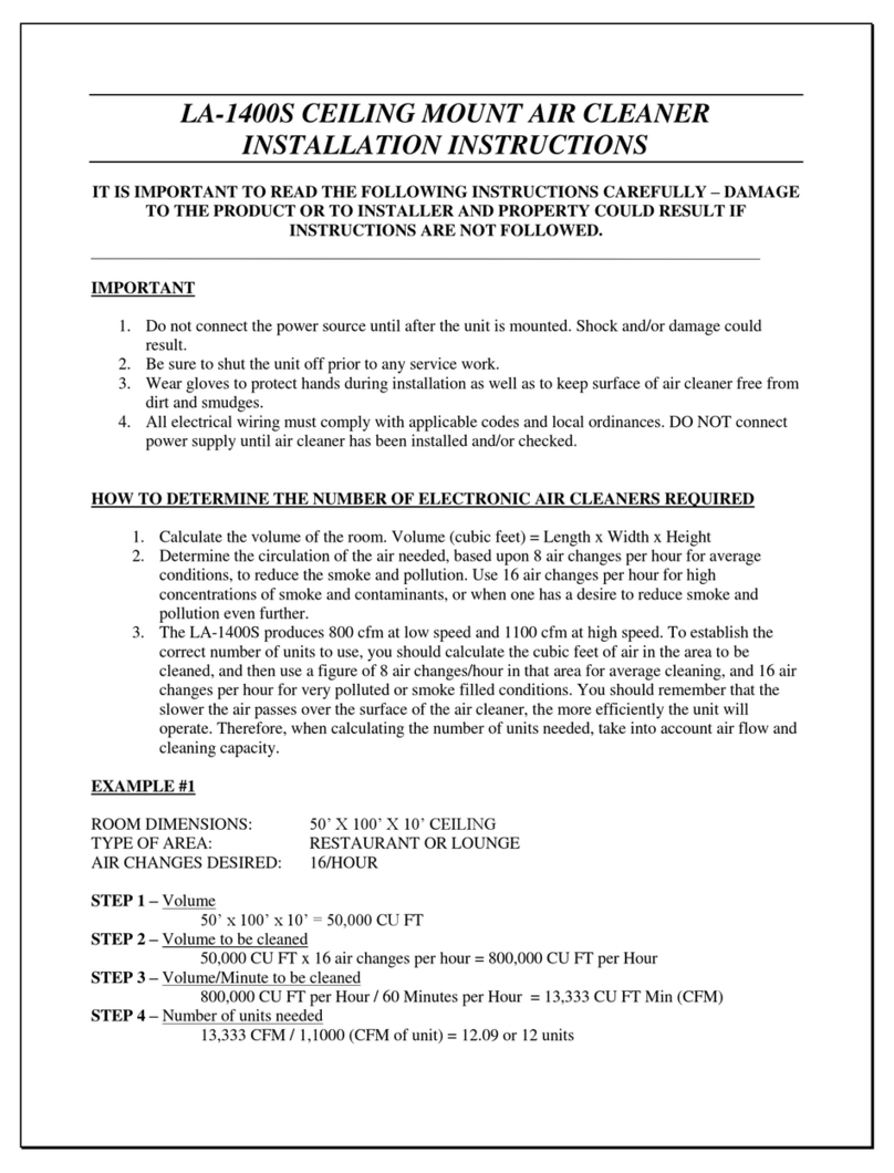 Pure n Natural Systems LA-1400S installation instructions